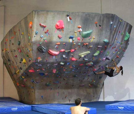 bouldering wall