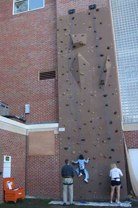 outdoor rock climbing wall