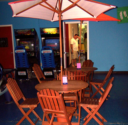 Party Center Lobby with Tables and Arcades